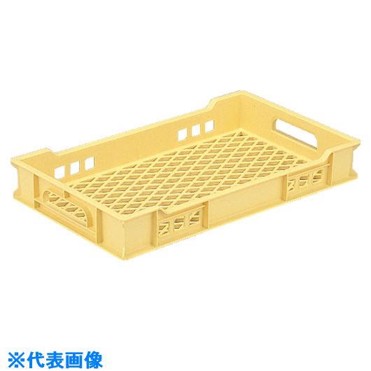 ■天昇 スタッキングコンテナー 672008 サンテナーPK-6Aイエロー PK6AYE(2173162)[送料別途お見積り][法人限定][外直送]