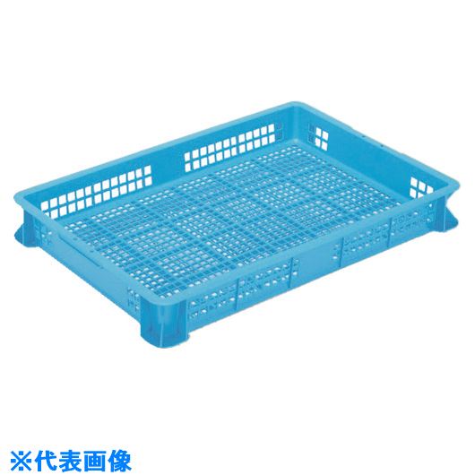 ■サンコー スタッキングコンテナー 101908 サンテナーB#20-5ライトブルー SKB205BLL(2174690)[送料別途..