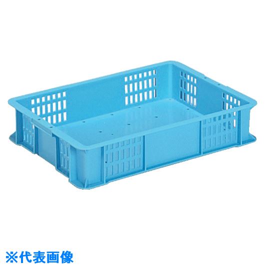 ■サンコー スタッキングコンテナー 101709 サンテナーB#23T-2ブルー SKB23T2BL(2174702)[送料別途見積..