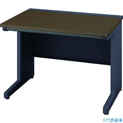 ■NAIKI 平デスク(浅型引出し付) XEHH型/天板:ダークウォールナット 本体:ブラック/W1000×D700×H720 XEH..