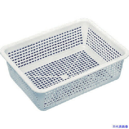 ■サンコー ザル・カゴ 万能篭 100601 小 ホワイト 白 100601WH00(W)(2176265)[送料別途お見積り][法人..