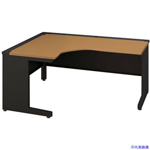 ■NAIKI ワークデスク(左用) XEHH型/天板:ミディアムウォールナット 本体:ブラック/W1600×D1200×H720 XE..