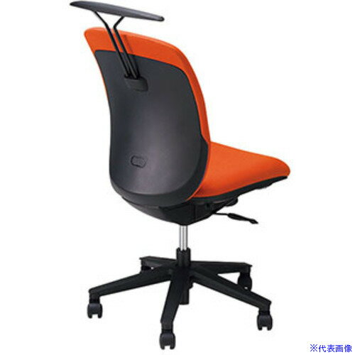 ■NAIKI 事務用チェア オレンジ 肘なし ハンガー付 ハイバック VE512FHOR(2177399)[送料別途お見積り][法人限定][外直送]