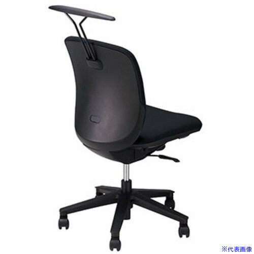 ■NAIKI 事務用チェア ブラック 肘なし ハンガー付 VE510FHBK(2177763)[送料別途お見積り][法人限定][外直送]