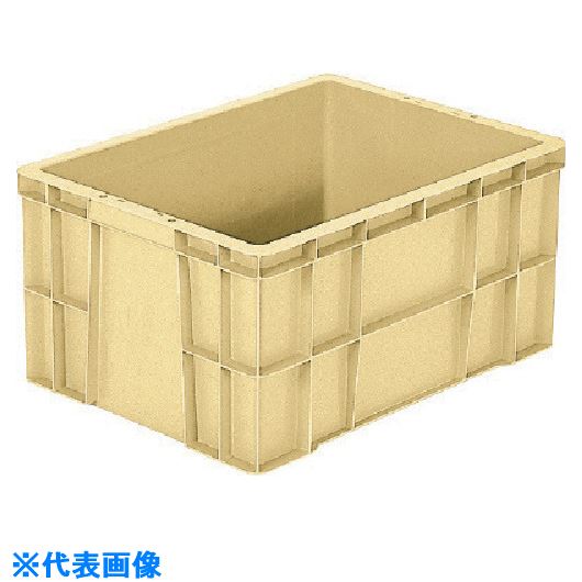 花園箱, 容器 - ■サンコー ボックス型コンテナー 206100 サンボックス #64 61.4L クリーム クリーム SK64(C)(2178092)[送料別途お見積り][法人限定][外直送]