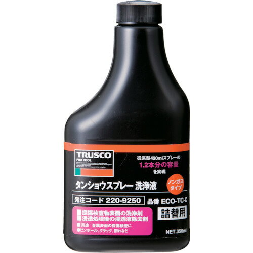 ■TRUSCO αタンショウノンガスタイプ 洗浄液替ボトル 350ml ECOTCC(2209250)