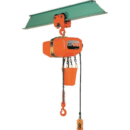 オレンジブック トラスコ中山　TRUSCO象印 電気チェーンブロック 250kg 揚程4m (SAP−0.25 4m) 〔品番:SAPK2540〕[ 注番:2221209]特長●上下共外れ止め付で玉掛けの容易なふところの大きなフックです。●下フックはベアリングでなめらかに回転します。●チェーンバケットは特殊強化プラスチックで耐久性があります。●過負荷防止機能（トルコン）付タイプも別途あります。仕様●定格荷重(t)：0.25●標準揚程(m)：4●巻上速度(m/min)50Hz：7.0●巻上速度(m/min)60Hz：8.4●フック間最小距離(mm)：670(575)●時間定格(min)：25●電源(V)：単相100●電源コード長さ(m)：5●操作電圧(V)：24●容量(kg)：250仕様2●電源コード：5m●操作電圧：24V●1速形●2点押ボタン式●JIS規格品(JIS B 8815)●プレーントロリー結合型●トロリー：手動走行式●適用横行レール幅：(75-100-125)mm材質/仕上●ロードチェーン:特殊合金鋼セット内容/付属品注意●フック間最小距離の( )は本体フックを外し直接トロリーに取り付けた場合の数置です原産国（名称）日本JANコード本体質量52kgオレンジブック トラスコ中山　TRUSCO象印 電気チェーンブロック 250kg 揚程4m (SAP−0.25 4m) 〔品番:SAPK2540〕[注番:2221209][本体質量：52kg]分類》荷役用品》チェーンブロック・クレーン》電気チェーンブロック☆納期情報：メーカー直送品【法人限定＝会社名ご記入お願い致します。】