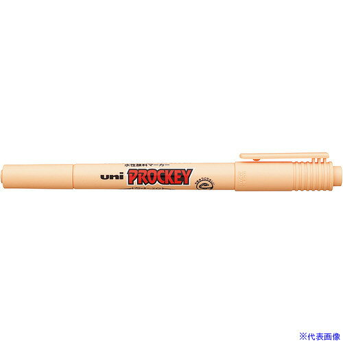 ■uni プロッキー 極細+細字丸芯 水性顔料マーカー PM−120T うすだいだい 54 PM120T.54(2232866)×10[送料別途お見積り][法人限定][掲外取寄]