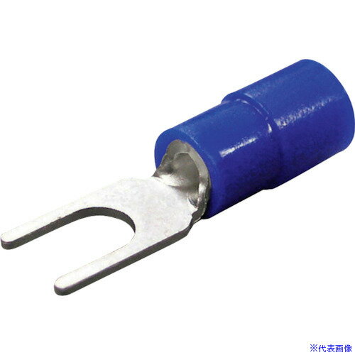 ■ニチフ 環境配慮形絶縁被覆付圧着端子 Y形(100P) TMEX2Y4NRED(2262219)[送料別途見積り][法人・事業所..