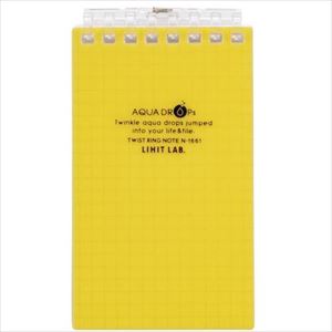 ■LIHIT ツイストノート(メモサイズ) 黄 N16615(2275840)[送料別途お見積り][法人限定][掲外取寄](3)