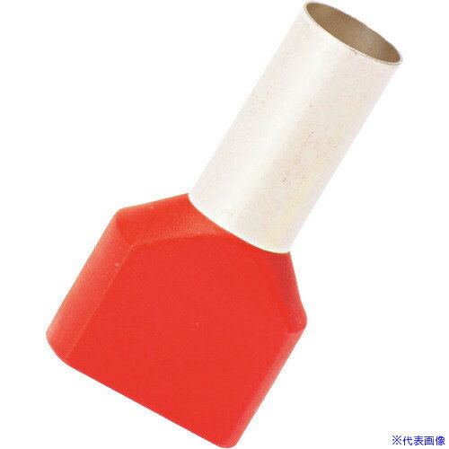 ■PANDUIT 絶縁付きフェルール端子 ツインワイヤー用 赤 100個入り FTD83−14−C FTD8314C(2277209)[送料別途お見積り][法人限定][掲外取寄]