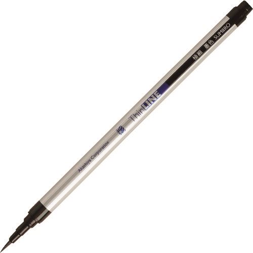 ■あかしや 極細毛筆「彩」ThinLINE 墨色 TL30001(2278552)