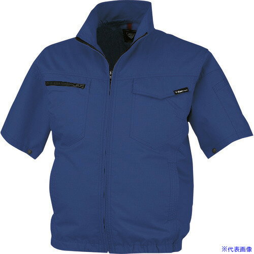 ■XEBEC 空調服制電半袖ブルゾンXE98013−16−4L ネイビーブルー XE98013164L(2281907)[送料別途お見積り]..