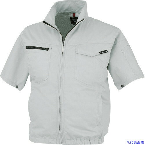 ■XEBEC 空調服制電半袖ブルゾンXE98013−22−5L シルバーグレー XE98013225L(2283442)[送料別途お見積り]..