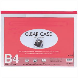 オレンジブック トラスコ中山　TRUSCOLIHIT クリヤーケース(ヨコ型) 赤 B4 〔品番:F75S.RED〕[ 注番:2285402]特長●豊富なサイズバリエーションです。●分類整理に便利な見出し付きです。●ファスナーで密封だから大切な書類やカード等が濡れない、汚れません。用途●小物ケースに。仕様●色：赤仕様2●B4ヨコ型（S型）●幅×高さ：395mm×290mm●コピー用紙100枚材質/仕上●オレフィンセット内容/付属品注意原産国（名称）ベトナムJANコード4903419125899本体質量72gオレンジブック トラスコ中山　TRUSCOLIHIT クリヤーケース(ヨコ型) 赤 B4 〔品番:F75S.RED〕[注番:2285402][本体質量：72g]分類》オフィス・住設用品》文具・事務用品》書類ケース・バッグ☆納期情報：メーカー取り寄品（弊社より発送）