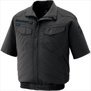 ■アイトス 空調服用半袖ブルゾン(空調服TM) チャコール SS AZ2998014SS(2287638)[...