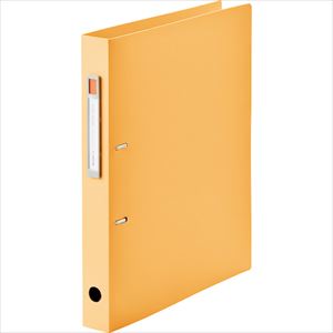 ■LIHIT D型リングファイル＜ツイストリング＞ オレンジ A4 F76844(2288512)[送料別途お見積り][法人限..
