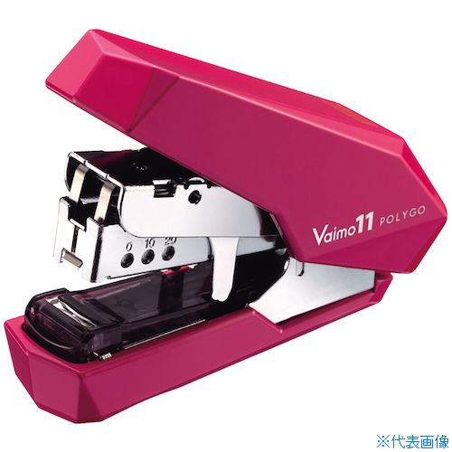 ■MAX ホッチキス バイモ11 ポリゴ HD-11SFLK/P ピンク 40枚とじ HD90657(2293163)