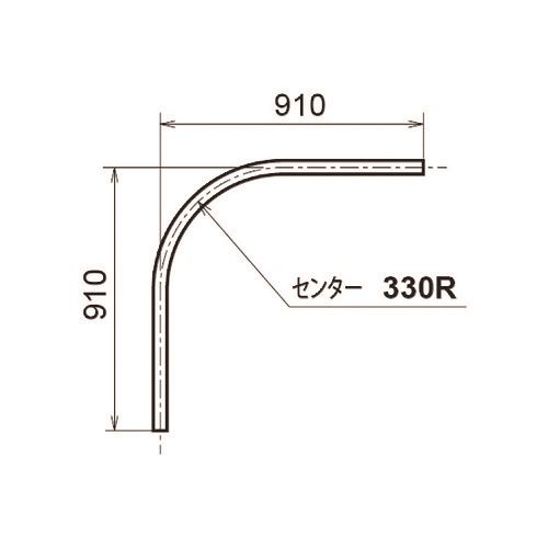 ■HINAKA “KSレクト30”アルミレール90°曲げカーブレール KSC90(2293429)