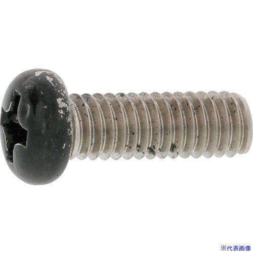 ■SUNCO 頭部ブラックステン(+)ナベ小ネジ 4×8 (1000本入) 0002000000400080B0(2298917)[送料別途お見積り][法人限定][掲外取寄]