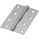■TRUSCO スチール製厚口蝶番 シルバー塗装仕上げ 全長102mm (4個入) 888102SV(2337142)