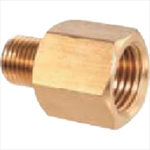 ■パルサールブ 径違い継手 1/4”F×M10×1.0Mアダプター(黄銅製) A031(2372015)[送料別途見積り][法人・事..