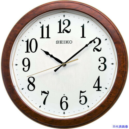 ■SEIKO 自動点灯電波掛時計 KX260B(2389831)[送料別途お見積り][法人限定][外直送]