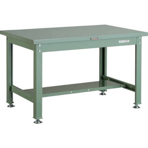 ■TRUSCO 中荷重作業台(2000kg)DW型 1200X750XH740 基本タイプ グリーン色 SDW1200(2405423)[法人限定][..
