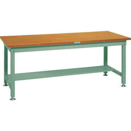 ■TRUSCO 中荷重作業台(1200kg)HW型 1500X900XH740 基本タイプ グリーン色 緑 HW1509(GN)(2409275)[法人限定][直送元]