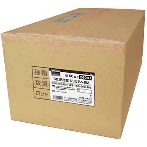 ■TRUSCO シリカゲル 20g 600個入 調湿(吸排湿)：再生型 B型 100mmX80mm TSG20B18L(2484053)[法人限定][直送元]