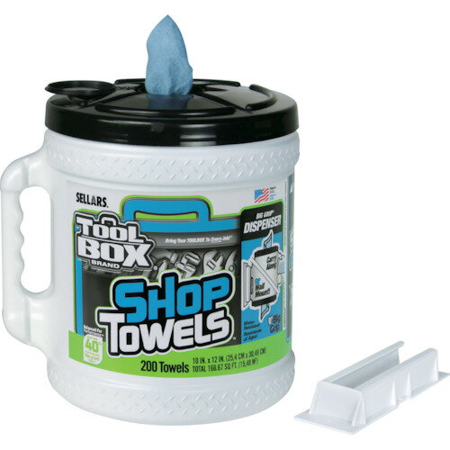 ■SELLARS TOOLBOX[[R上]] ショップタオル(ケース付) ブルー 200シート Z400 55208(2485394)