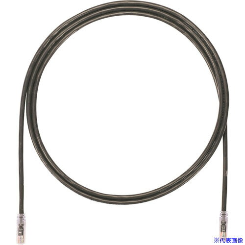 ■PANDUIT カテゴリ6A UTPパッチコード 24AWG単線 ケーブル径:Φ6.4mm 2.5m 黒 UTP6A...