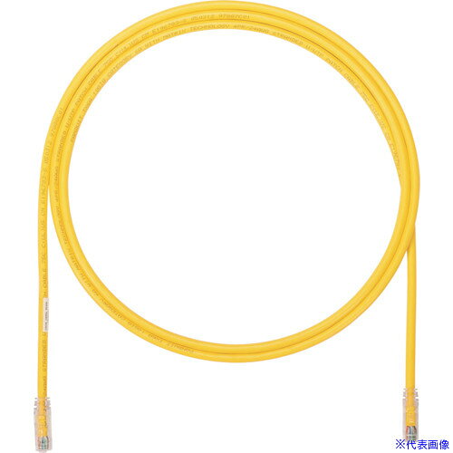 オレンジブック トラスコ中山　TRUSCOPANDUIT カテゴリ6A UTPパッチコード 24AWG単線 ケーブル径:Φ6.4mm 7m 黄 UTP6AX7MYL 〔品番:UTP6AX7MYL〕[ 注番:2494037]特長●カテゴリ6Aのパッチコードです。●カテゴリ6A24AWGのパッチコードでケーブル径Φ6.4mmを実現しました。●24AWG銅線ケーブルの両端に高性能モジュラープラグが成端されています。●ストレインリリーフブーツ付きです。●最小のディレーティング係数で、100mのチャネル長をサポートします。●循環型経済への対応の観点から、2022年7月より製品のビニール個包装を5cm×5cmのラベルを貼付する包装に変更いたしました。●この変更により年間約114300Kg分のプラスチックの利用を削減します。用途●機器と機器、アウトレットなどの接続に。仕様●全長(m)：7●色：黄●カテゴリ種類：カテゴリ6A UTP●ケーブル径(mm)：6.4●使用温度範囲(℃)：-10〜60●プラグタイプ：RJ45●導体：24AWG仕様2●難燃性：CM●結線：T568B材質/仕上セット内容/付属品注意原産国（名称）中国JANコード本体質量309.53gオレンジブック トラスコ中山　TRUSCOPANDUIT カテゴリ6A UTPパッチコード 24AWG単線 ケーブル径:Φ6.4mm 7m 黄 UTP6AX7MYL 〔品番:UTP6AX7MYL〕[注番:2494037][本体質量：309.53g]《包装時基本サイズ：356×432×38》〔包装時質量：310g〕分類》電子機器》電設配線部品》LANケーブル☆納期情報：メーカー取り寄品（弊社より発送）