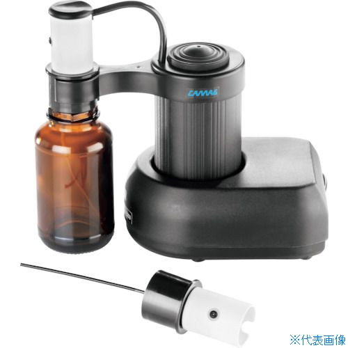 オレンジブック トラスコ中山　TRUSCOカマグ オート試薬スプレー 〔品番:022.6530〕[ 注番:2496779]特長●試薬を均一にスプレーすることができます。●電源エアポンプを使用し、試薬を0.3〜10μmの細かい霧状にして噴霧できます。●2種類のスプレーヘッドにより、さまざまな試薬・溶媒に対応しています。用途●試薬の噴霧に。仕様●容量(ml)：50/100仕様2●電源：充電式（充電器付属）●50ml、100ml（各1本）材質/仕上セット内容/付属品●スプレーヘッド（タイプA／低粘度試薬用、タイプB／高粘度試薬用）注意原産国（名称）スイスJANコード本体質量1kgオレンジブック トラスコ中山　TRUSCOカマグ オート試薬スプレー 〔品番:022.6530〕[注番:2496779][本体質量：1kg]《包装時基本サイズ：300×200×150》〔包装時質量：1kg〕分類》研究用品》ボトル・容器》スプレー容器☆納期情報：メーカー取り寄品（弊社より発送）