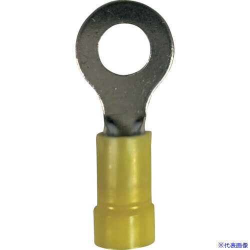 ■ストロングホールド ビニール絶縁被覆付圧着端子(丸形) 電線サイズ:AWG12〜10/3.5〜5.5sq 取付ネジ:M6 25個入り EV10−14RB−Q EV1014RBQ(2499502)