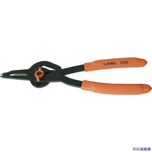 ■LANGTOOLS スナップリングプライヤー(軸穴兼用)直爪 3592(2505686)