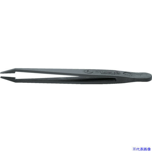■idealtek ESDプラスチック製ピンセット 115mm 先平型 709CFIT(2508326)