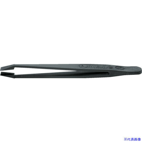 ■idealtek ESDプラスチック製ピンセット 115mm 先平台形型 710CFIT(2508328)