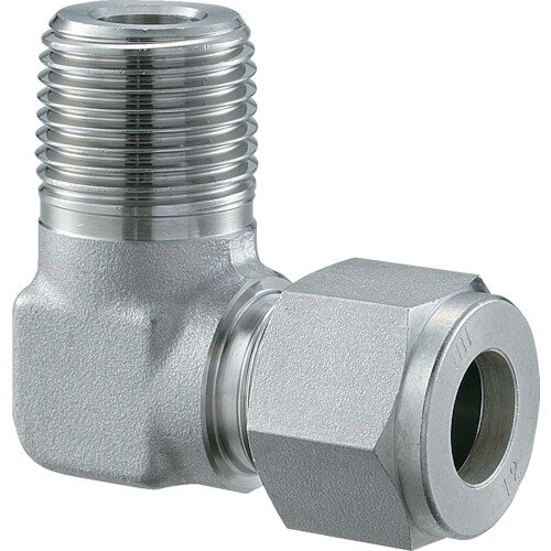 ■フジトク ハーフエルボ Φ8×1/8 ステンレス鋼管用 Wフェルールフィッティング SUS316 ME81(2519054)