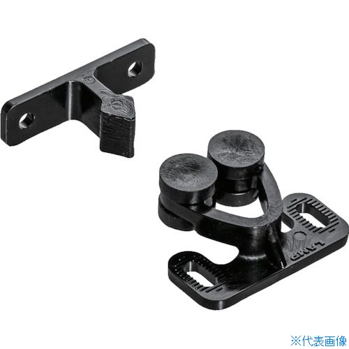 オレンジブック トラスコ中山　TRUSCOSUGATSUNE (140042155)RC6901BLロータリーキャッチ 〔品番:RC6901BL〕[ 注番:2522702]特長●オールプラスチック製ですので錆の心配がありません。●強力プラスチック製で耐久力抜群です。●(30万回耐久テストで異常ありません）●ポリアセタール樹脂のバネ弾性とローラーとの組合せにより軽快な開閉タッチが得られます。●一般家具、厨房器、船舶用等、一般および多湿箇所用にも最適です。●かぶせ扉、インセット扉両用です。用途●一般家具、厨房器、キッチンまわり、マリン環境下における家具など。仕様●全長(mm)：31.3●押込力(N/kgf)：1.9●引張力(N/kgf)：2.6●色：黒●A(mm)：31.3●B(mm)：14●C(mm)：27.2●D(mm)：12.6●E(mm)：9●F(mm)：2.3●P(mm)：24.4●P1(mm)：7.5●G(mm)：32●H(mm)：16.5●I(mm)：9●J(mm)：2●P2(mm)：23.6仕様2●色：ブラック材質/仕上●本体・ストライカー：ポリアセタール（POM）●ローラー：ポリエチレン（PE）セット内容/付属品注意●表記の引張力・押込力には、2〜3割ばらつきがあります。現品にてご確認ください。●画像は同シリーズのいずれかの製品であり、こちらの品番のものとは外観が異なる可能性があります。原産国（名称）日本JANコード4510932180658本体質量4gオレンジブック トラスコ中山　TRUSCOSUGATSUNE (140042155)RC6901BLロータリーキャッチ 〔品番:RC6901BL〕[注番:2522702][本体質量：4g]《包装時基本サイズ：35×35×35》〔包装時質量：4g〕分類》金物・建築資材》建築金物》キャッチ☆納期情報：仕入れ先通常在庫品 (欠品の場合有り)