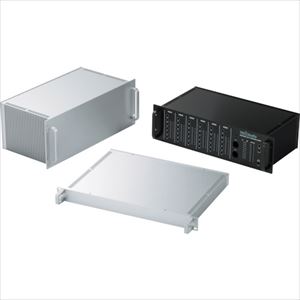 ■タカチ 取手付ヒートシンク式ラックケース HYRH1334333BB(2524865)[法人限定][外直送元]