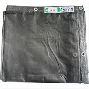 ■グリーンクロス メッシュシート 黒 0.9×5.1m ハトメ300ピッチ 6300008565(2529885)[法人限定][外直送元]