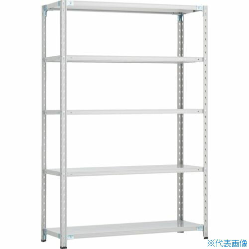 ■TRUSCO CB型セミボルトレス軽中量棚 1500X300XH1800 5段 WG色 CB6535WG(2545645)[...