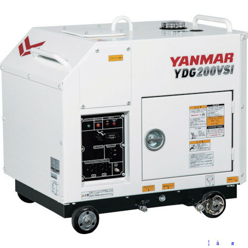 オレンジブック トラスコ中山　TRUSCOヤンマー ディーゼルインバータ発電機 〔品番:YDG200VSI〕[ 注番:2548759]特長●国内の業界で初の空冷ディーゼルインバータ発電機です。●ディーゼルインバータ発電機としては国内最小の定格出力2.0kVAを実現します。●定格出力時には18時間の連続運転に加え、防音設計により夜間での工事現場でも安心して作業が行えます。●また投光機にも搭載可能なサイズなため、夜間での明かり確保にも使用できます。用途●建設・建築・土木作業に。●災害などの非常用予備電源に。●夜間の照明用電源に。●パソコン、音響機器、精密機器などに。仕様●定格出力(kVA)50/60Hz：2●定格電圧(V)50/60Hz：100●周波数(Hz)：50/60●騒音値(dB)：84●騒音値(dB)50/60Hz：84●タンク容量(L)：15●使用燃料：軽油●連続運転時間(h)50/60Hz：18●全長(mm)：746●全幅(mm)：599●全高(mm)：719●定格交流出力：100-2.0kVA仕様2●使用燃料：軽油●周波数：50/60Hz切替式材質/仕上セット内容/付属品注意原産国（名称）日本JANコード本体質量146kgオレンジブック トラスコ中山　TRUSCOヤンマー ディーゼルインバータ発電機 〔品番:YDG200VSI〕[注番:2548759][本体質量：146kg]分類》工事・照明用品》発電機》ディーゼル発電機☆納期情報：メーカー直送品（送料元払い）【法人限定＝会社名ご記入お願い致します。】 ※北海道・沖縄・離島は運賃別途商品も含む