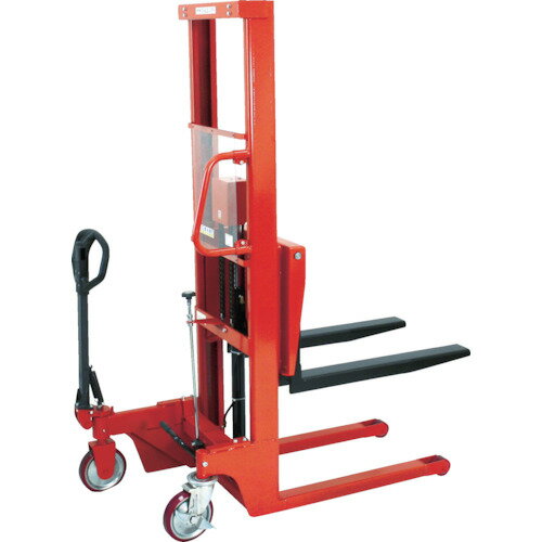 ■TRUSCO コゾウリフター 足踏み油圧式 1000kg フォーク高さ800 BEAH10008(2567175)[法人限定][直送元]