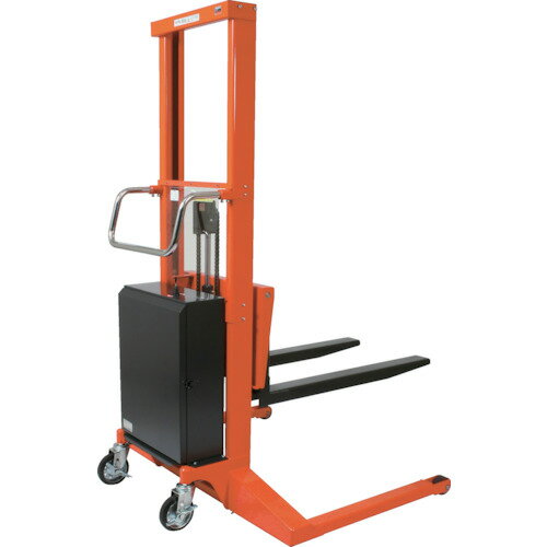 ■TRUSCO コゾウリフター 電動油圧式 800kg フォーク高さ1100 幅広タイプ BEND80011W(2567176)[送料別途..