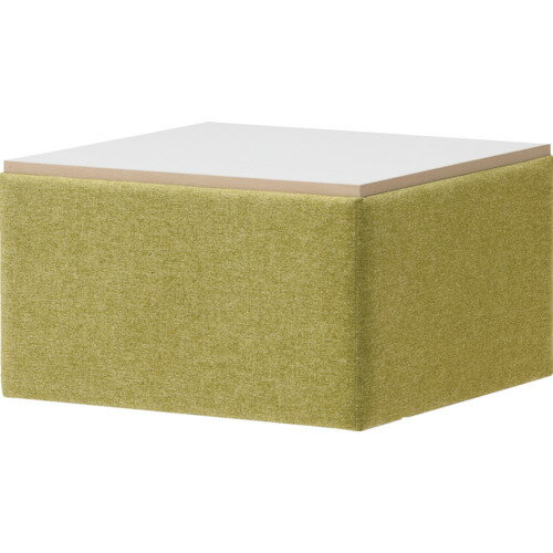 ■TRUSCO スクエアテーブル用テーブル 606×606×340 イエローグリーン TSTB606YG(2576454)[送料別途お見..