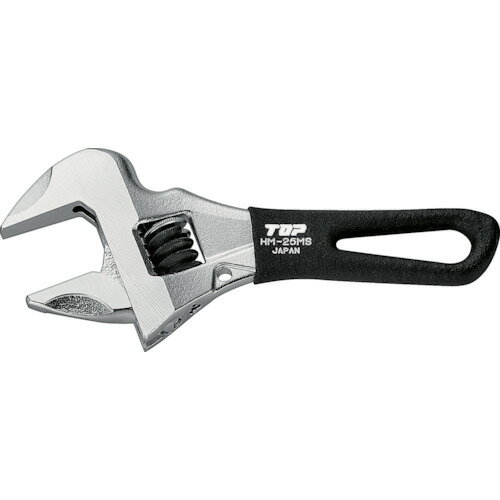 Wrenches - ■トップ工業(TOP) ショートワークワイド(ガタ無しモンキレンチ) HM25MSBK(2580028)