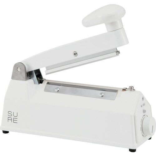 オレンジブック トラスコ中山　TRUSCOSURE 卓上シーラー100mm 〔品番:NL103J〕[ 注番:2585266]特長●ポリ袋などの軽包装が手軽にできる、卓上の瞬間通電式シーラーです。●高性能ヒーターとトランスを搭載しており様々な素材に対応しています。用途●ビニール袋（フィルム）の溶着仕様●シール幅(mm)：2.5●シール長さ(mm)：100●電源(V)：100●消費電力(W)：210●本体寸法(mm)幅：80●本体寸法(mm)奥行：228●本体寸法(mm)高さ：200●シール最大厚さ(mm)：PE0.5（ポリプロピレンは0.3mmまで）●シール時間(秒)：0.4〜2.0●電源コード長さ(m)：1.8●シール最大厚さ(mm)(PE)：0.5●溶着方式：瞬間通電仕様2●溶着専用●溶着部温度：180℃材質/仕上●本体：アルミダイキャストセット内容/付属品●ヒーター2本●フッ素樹脂絶縁シート2枚●フッ素樹脂絶縁粘着テープ2枚注意原産国（名称）台湾JANコード4905058411401本体質量1.4kgオレンジブック トラスコ中山　TRUSCOSURE 卓上シーラー100mm 〔品番:NL103J〕[注番:2585266][本体質量：1.4kg]《包装時基本サイズ：263×100×185》〔包装時質量：1800g〕分類》梱包用品》梱包結束用品》シーラー☆納期情報：仕入れ先通常在庫品 (欠品の場合有り)