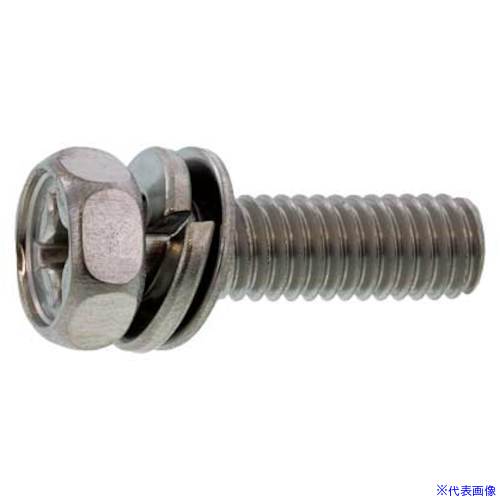 ■SUNCO 組込みねじ (+)アプセットP＝4(鉄(または標準)・クロメート) M6×35(250本入) 10000104006003500..